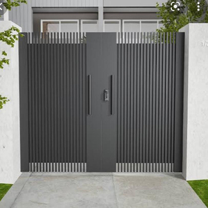 Porte et portails en aluminium de style tube vertical de jardin en alliage d'aluminium avec revêtement électrique automatique - Product Image 1