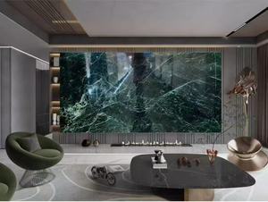 Design moderno Verde Alpi Scuro lastra di marmo Verde lucido <span class=keywords><strong>Marmi</strong></span> Verde Alpi pietra naturale per la costruzione di grandi dimensioni piano da banco - Product Image 2