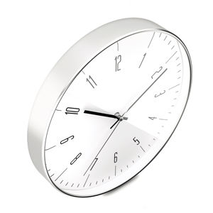 Elegante reloj de pared silencioso de cuarzo, de acrílico blanco electrochapado de 12 pulgadas, moderno, para clínica dental o spa. - Product Image 3