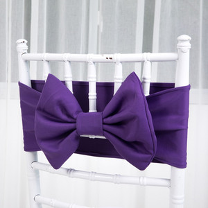 New Style <strong>Elastic</strong> Plain Dyed Chair Sashes Belt Stretch Polyester White Chair Back <strong>Bow</strong> for <strong>Wedding</strong> Banquet Party Event Decoration - Product Image 6