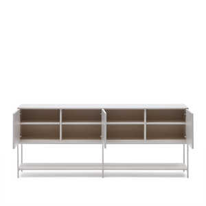 Vente en gros Buffet 3 portes Blanc <span class=keywords><strong>Largeur</strong></span>: 195 cm <span class=keywords><strong>Profondeur</strong></span>: <span class=keywords><strong>40</strong></span> cm Hauteur: <span class=keywords><strong>80</strong></span> cm - Product Image 3