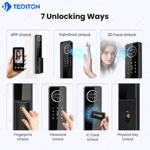 Système d'interphone vidéo Tediton TTlock Reconnaissance faciale Serrures de sécurité domotiques intelligentes Serrure de porte intelligente avec balayage de paume - Product Image 3
