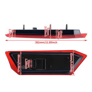 Ensemble de feux arrière LED pour UTV ATV, lentille rouge et noire, feu stop arrière gauche et droit pour Polaris RZR 4 900 EPS/2015-2017 - Product Image 4