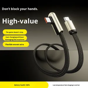 <span class=keywords><strong>Cavo</strong></span> dati intrecciato a gomito 100W per <span class=keywords><strong>Apple</strong></span> per <span class=keywords><strong>cavo</strong></span> di ricarica veloce di tipo Huawei-C compatibile con <span class=keywords><strong>iPhone</strong></span> 16 <span class=keywords><strong>cavo</strong></span> di ricarica per telefono cellulare - Product Image 2