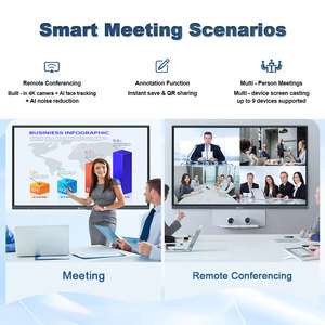 Écran interactif intelligent <span class=keywords><strong>de</strong></span> 86 pouces, numérique, 4K, pour l'apprentissage, le bureau, la salle, écran tactile, panneau plat - Product Image 6