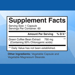 Custom Label ODM Green Coffee Bean Extract Capsules Herbal <b>Supplement</b> Promote Health Metabolism Levels and Boost Cognition Level - Product Image 2