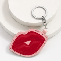 Nouveau porte-clés pendentif en cuir PU rouge vif en forme de cœur, double couche, avec enregistrement vocal numérique, écologique, accessoire de sac, cadeau