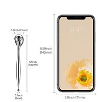 Argent Lisapack métal crème pour les yeux rouleau baguette métal crème pour les yeux applicateur yeux soins de la peau masseur glace refroidissement rouleau boule outils
