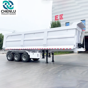 油圧4アクスル45cbm Uシェイプ70 80トンダンプティッパートラックセミトレーラー - Product Image 2