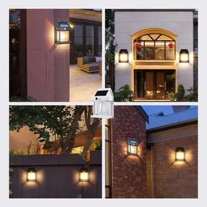 Solar Wall Lamp Motion <b>Sensor</b> Tungsten Wall <b>Light</b> with Remote Control Outdoor Sunlight Solar Power Garden Yard Lighting - Product Image 6