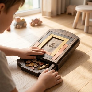 Jeu de fouilles archéologiques égyptiennes en bois Montessori personnalisé, <span class=keywords><strong>puzzle</strong></span> de correspondance de hiéroglyphes, jouet éducatif personnalisé OEM avec cartes - Product Image 4