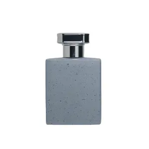 wholesale empty luxury 75ml glass perfume bottles - Vintage grey Stone finish spray & spray-head and metal cap