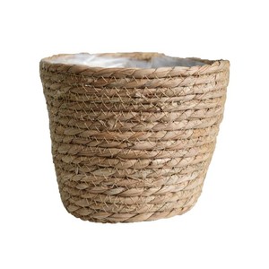 Straw Woven Hanging Flower <b>Baskets</b> Round Grass Material Storage <b>Basket</b> For Plants And Gifts - Product Image 5