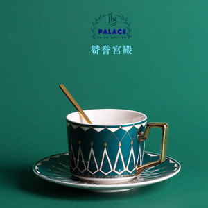 Tazza da Caffè in Porcellana Bone China a Righe di Lusso con Piattino e Cucchiaino Dorato, Elegante Tazza da Tè in Ceramica - Product Image 6