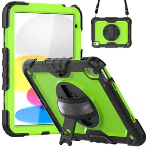 Shoulder strap screen protector sturdy hard PC case for iPad 10.9 Gen 10th handle grip case