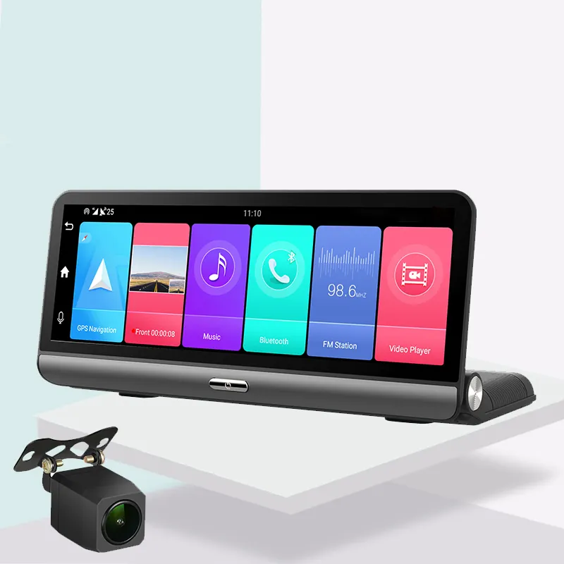 8 Inch 4G Android Car DVR Camera GPS Navigation ADAS FHD 1080P Auto Dashboard Video Recorder Night Vision Remote Monitor