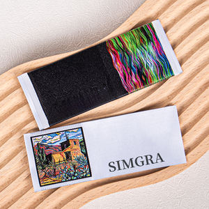Logotipo de Damasco tejido personalizado, etiqueta de <span class=keywords><strong>ropa</strong></span> para coser, etiqueta tejida rectangular a todo Color para accesorios de <span class=keywords><strong>ropa</strong></span>, bolsa de diseño privado - Product Image 5