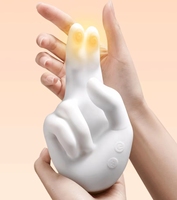 Handmassagegerät Großhandel Realistischer Finger-Bewegungs-Klitoris-Stimulator mit Heizfunktion Flexibler Handvibrator