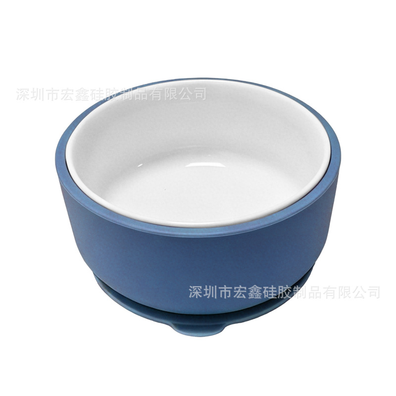 Bol rond en céramique bleu foncé