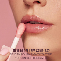 Tube de brillant à lèvres vide de luxe 5 ml en plastique avec applicateur épais et bouchon à vis, flacon cosmétique pour rouge à lèvres blanc/rose, étiquetage ODM OEM