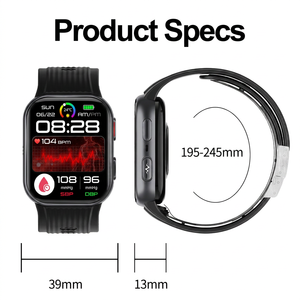 Meilleure montre connectée carrée en silicone avec pompe à air magnétique, affichage AMOLED, suivi en temps réel de la tension artérielle et de la fréquence cardiaque <span class=keywords><strong>pour</strong></span> - Product Image 3