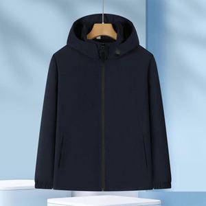 Custom Outdoor Breathable Windproof Waterproof Softshell <b>Jacket</b> Crewneck Silk Screen Printed Logo Workwear Team Uniform - Product Image 2