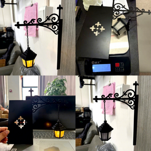 Lámpara LED de Halloween estilo americano, linterna fantasma de bruja, luz de biblioteca para rincón de lectura, soporte de estantería, color negro hierro, precio de fábrica - Product Image 2