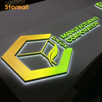 Lettres LED en acrylique 3D personnalisées OEM pour bureau et magasin de détail, indice de protection IP67, certifiées CE, utilisation intérieure/extérieure