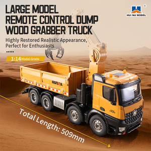 Huina Nuevo 1538 Camión Volquete de Ingeniería RC 3 en 1 a Escala 1/<span class=keywords><strong>14</strong></span> con 26 Canales, Modelo de Aleación con Brazo Giratorio y Pinza <span class=keywords><strong>para</strong></span> Madera, Regalo <span class=keywords><strong>para</strong></span> Niños y Adultos, Cable USB - Product Image 5