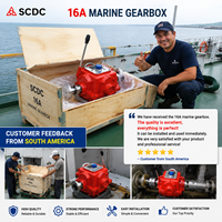 Boîte de vitesses marine SCDC Advance 16A 32HP 24kW à réduction mécanique de petite puissance avec transmission inverse pour bateau de pêche et bateau de travail