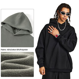 Pulls à capuche personnalisés Sweat-shirt à capuche en coton surdimensionné Sweat à capuche unisexe lourd - Product Image 3