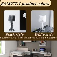 Lampe de table LED en acrylique style baroque italien, design fantôme, simple et moderne, créative et originale, compatible E26/E27, pour salon, écologique