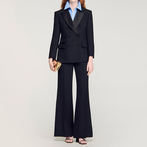 Traje de blazer formal de oficina para mujer, traje de algodón para mujer - Product Image 1