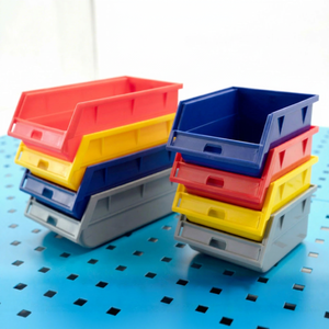 Back Mounted Mobile Enclosure Parts Box <b>Square</b> Hole Pegboard PP Storage <b>Bin</b> for Tool Organization - Product Image 1