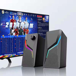 Altavoz de Escritorio Portátil 2.0 con Perilla de Volumen, Entrada USB, Sistema de Sonido Mini Estéreo con Bajos para Juegos - Product Image 1