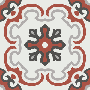 Gạch lát nền và ốp tường kiểu Pháp, chất liệu xi măng, họa tiết hoa, bề mặt mờ, chống trơn, phong cách <span class=keywords><strong>rustic</strong></span>, dùng cho nhà bếp, nhà tắm, gạch ceramic. - Product Image 3