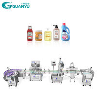 Machine de remplissage automatique Guanyu haute productivité 100-1000 ml pour détergent, lotion, crème, liquide, poudre et produits chimiques en bouteilles en verre