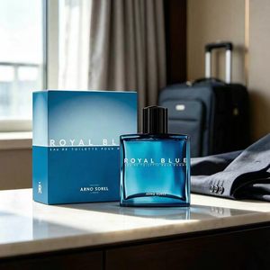 Fragancia Masculina de Larga Duración al por Mayor, Arno Sorel Royal Blue Eau De Toilette Pour Homme, Perfume para Hombre en Botella de Vidrio Azul - Product Image 3