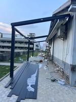 Auvent rétractable motorisé électrique en PVC imperméable sur mesure pour jardin, protection solaire extérieure, balcon
