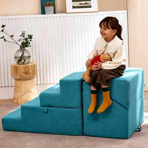 Ensemble de blocs d'escalade, toboggans et escaliers en peluche douce personnalisés en usine, 3 pièces, pour enfants, pour jouer en intérieur, salon - Product Image 3