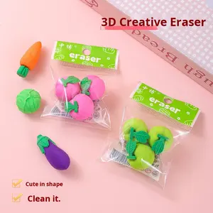 Articles de papeterie <span class=keywords><strong>Kawaii</strong></span>, fournitures de papeterie esthétiques, accessoires de rentrée scolaire, gomme amusante en forme de raisin, gomme à <span class=keywords><strong>dessin</strong></span>, fournitures scolaires - Product Image 1