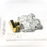 Flacon en verre unique de 30 ml, conteneur cosmétique miniature, flacons vaporisateurs de parfum, flacons de parfum vides transparents et plats, rechargeables