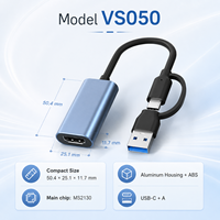 Tarjeta Capturadora de Video USB 3.0 HDMI 1080P60Hz 4K Entrada Tipo-C/A Doble Puerto Plug and Play para Transmisión en Vivo Cámara Android PC