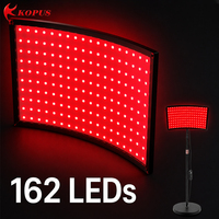 Panneau lumineux de photobiomodulation avec minuterie, modes de luminosité et d'impulsions, lampe de thérapie par lumière rouge sur pied