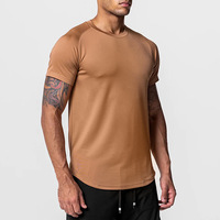 T-shirt de sport pour homme, style américain, en soie de lait, à manches courtes, respirant, à séchage rapide, haute élasticité, OEM ODM, été, jeunesse