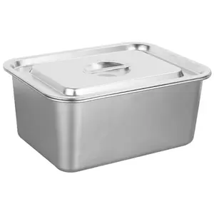 Stainless Steel 201 Cat Litter Box Cat Cafe Semi-enclosed Cat Toilet Covered With Lid Handle