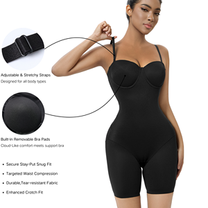 Mono moldeador <span class=keywords><strong>de</strong></span> cuerpo completo con control <span class=keywords><strong>de</strong></span> barriga sin costuras para mujer, ropa moldeadora <span class=keywords><strong>de</strong></span> cadera transpirable <span class=keywords><strong>de</strong></span> talla grande - Product Image 4
