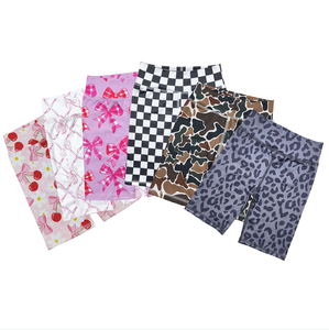 Leggings Deportivos para Niñas Pequeñas, Estampados de Leopardo, Camuflaje, Cuadros y Lazo, Shorts de Ciclismo - Product Image 1