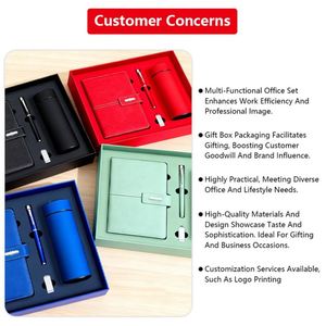 Caja de Regalo Empresarial de Lujo Personalizable, Set de Regalo con Cuaderno A5 de Cuero PU, Bolígrafo, Taza Térmica y USB - Product Image 4