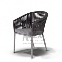 Chaise acuco tissée en corde, ensemble de bistrot, fauteuil de Table en verre, livraison gratuite
